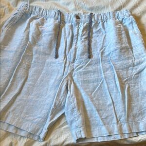 Caribbean Light Blue Linen Shorts! Make an offer today!